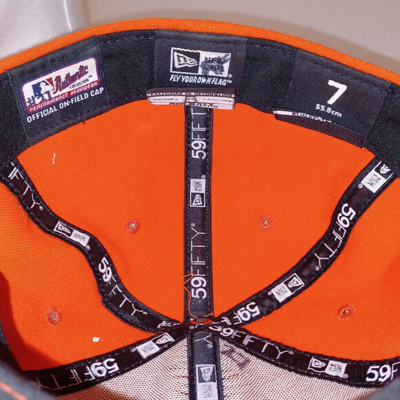 Miami Florida Marlins Hat MLB New Era 59Fifty 7 Fitted Orange Baseball Cap - Picture 7 of 7